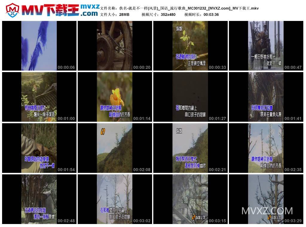 佚名-就是不一样(风景)_国语_流行歌曲_MC301232